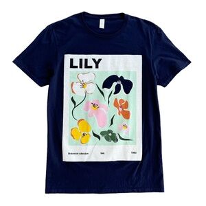 Graphic Tee with Lily Botanical Collection Print